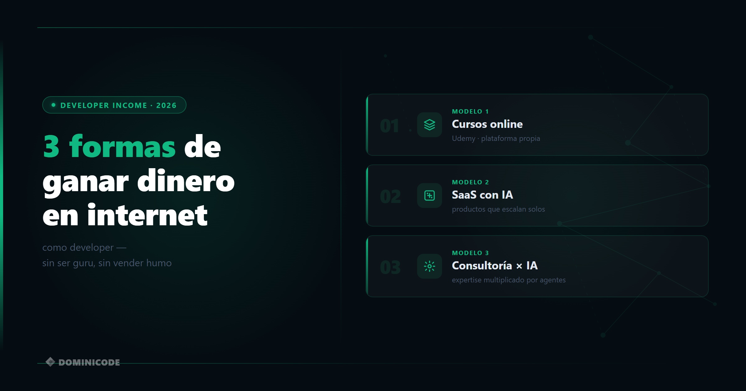 ganar dinero en internet como developer 2026 — Dominicode
