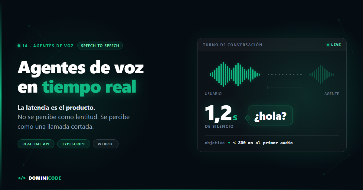 Agentes de voz en tiempo real: la latencia es el producto