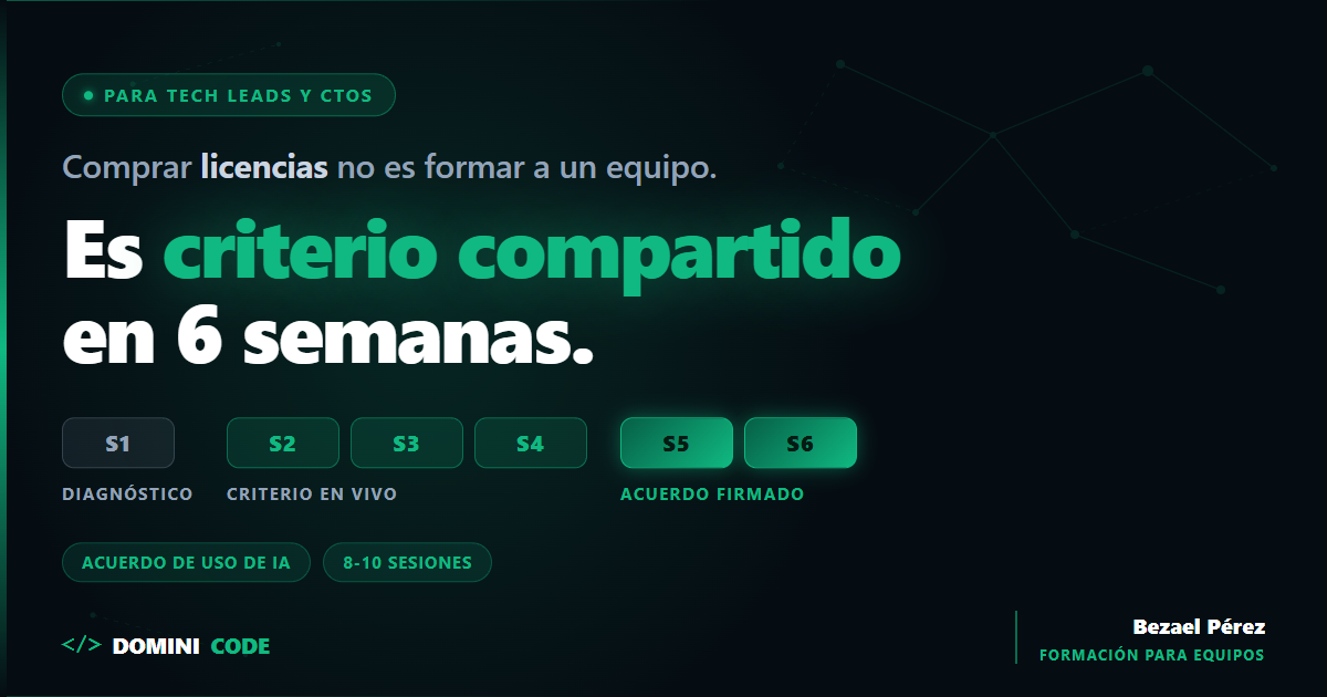Formar a tu equipo de desarrollo en IA — Dominicode