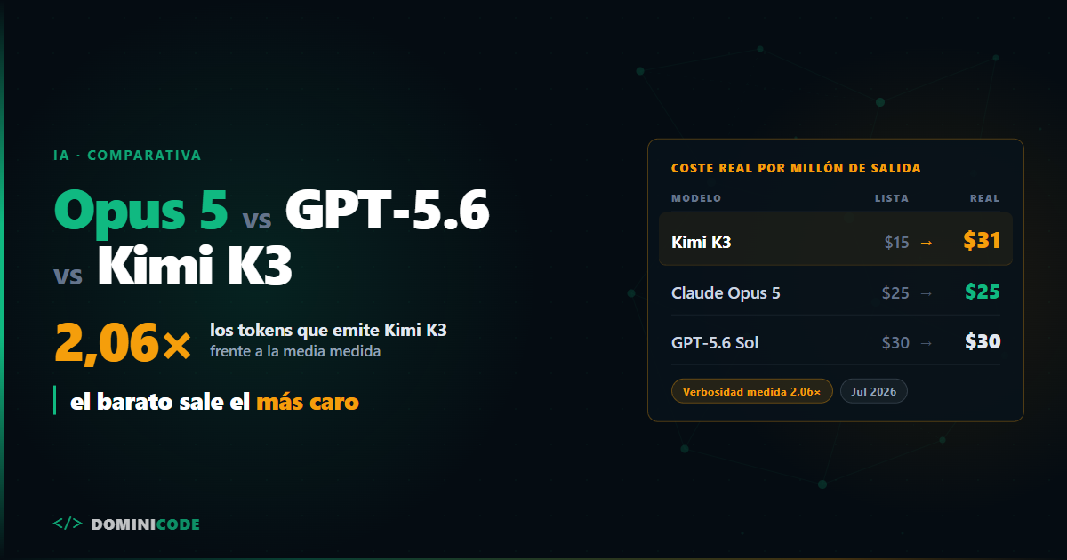Opus 5 vs GPT-5.6 vs Kimi K3: qué modelo para qué trabajo