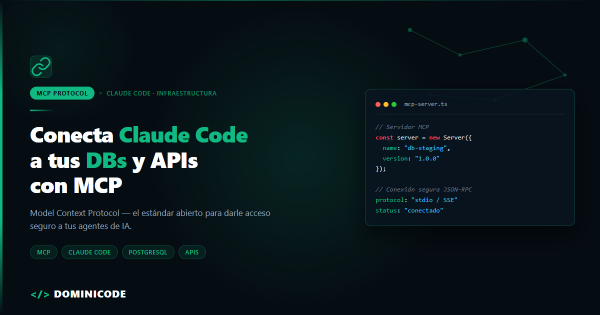 Cómo conectar Claude Code a tus DBs y APIs mediante MCP (Model Context Protocol)