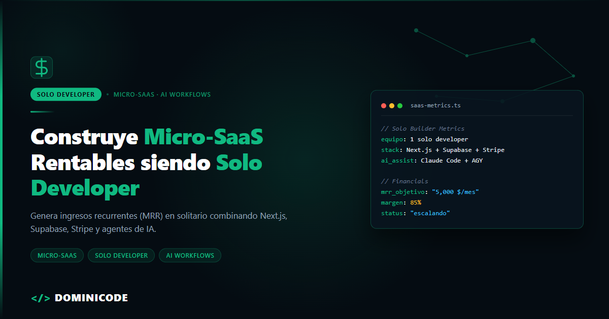 Cómo construir micro-SaaS rentables operando como solo developer asistido por IA