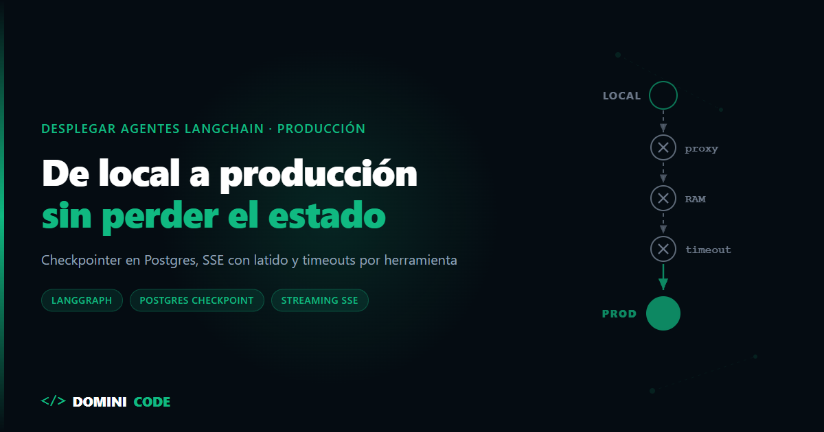Desplegar agentes LangChain en producción sin perder el estado