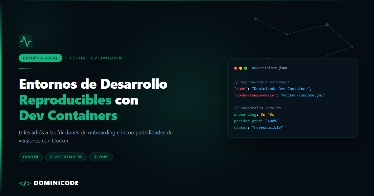 Docker Dev Containers Entornos Reproducibles — Dominicode