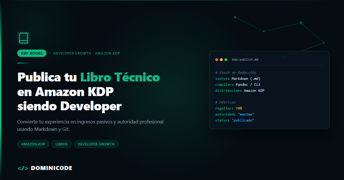 Cómo escribir y publicar tu propio libro técnico en Amazon KDP siendo programador