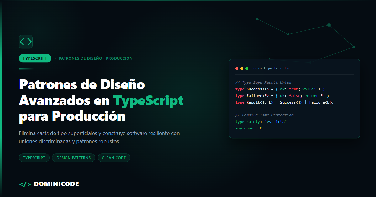 Patrones de diseño avanzados en TypeScript para aplicaciones en producción real