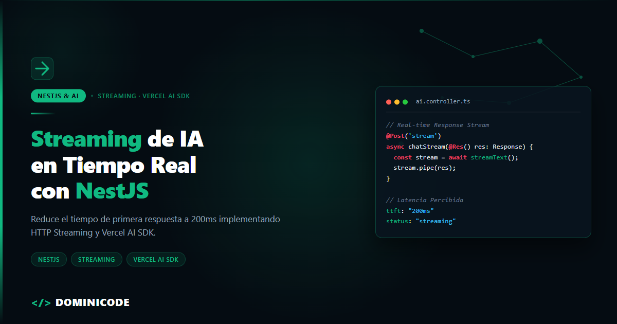 NestJS Vercel AI SDK Streaming — Dominicode