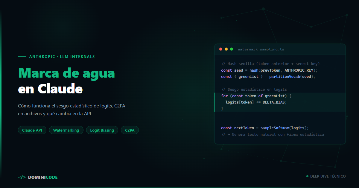 Watermarking de Claude a nivel de API — Dominicode